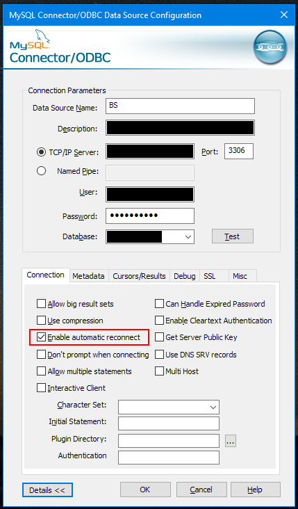 ODBC---enable-automatic-reconnect
